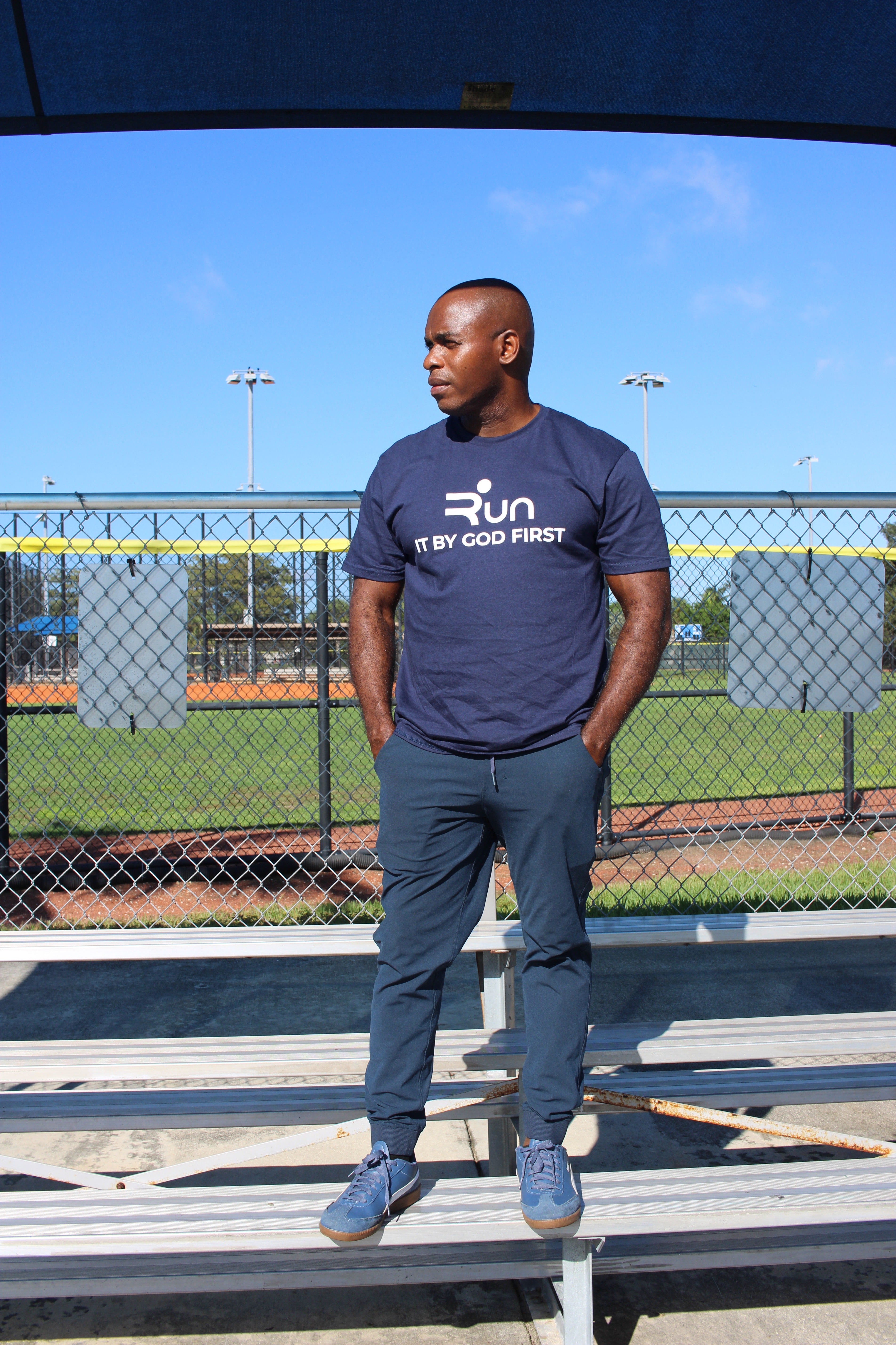 Run It By God Navy Unisex