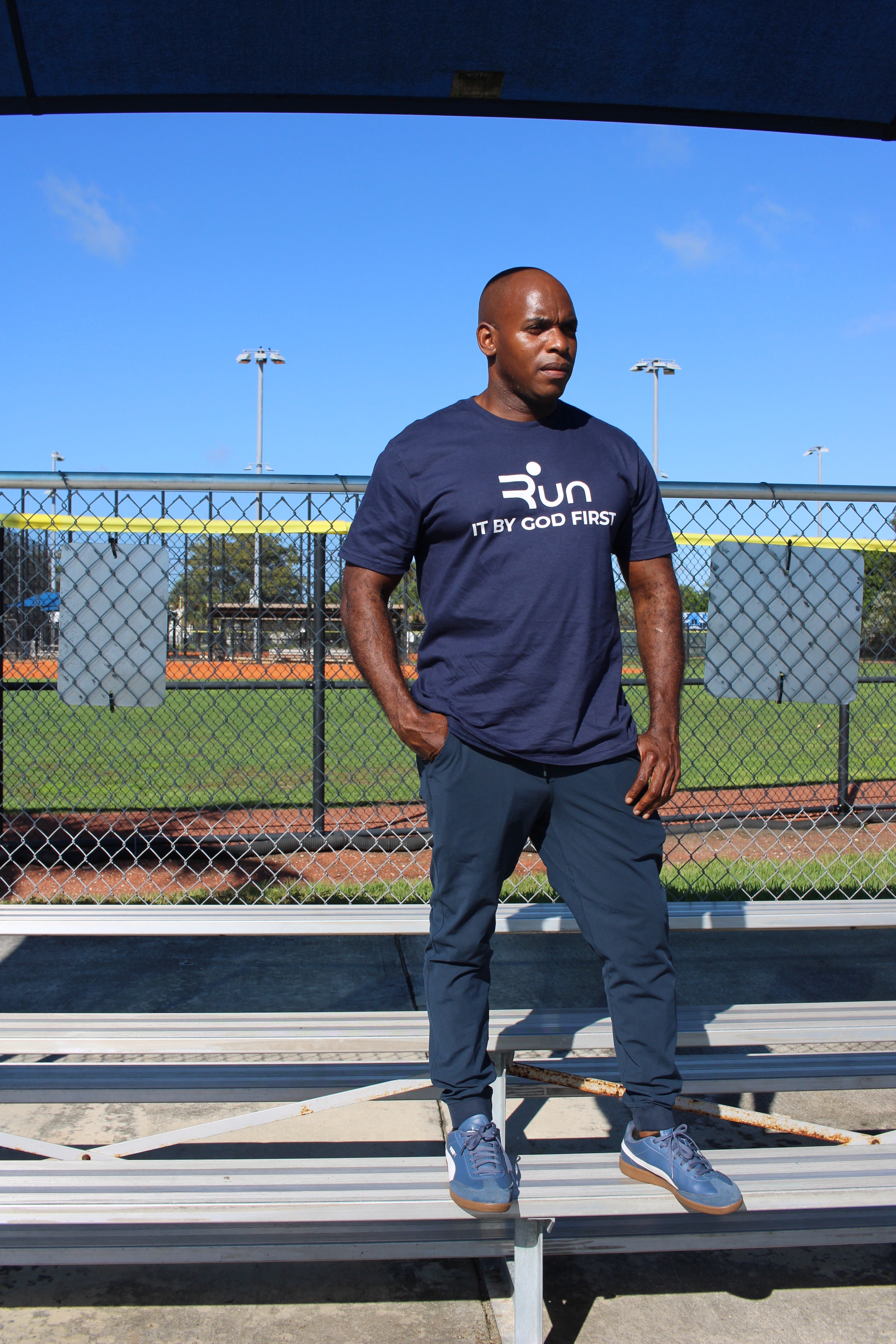 Run It By God Navy Unisex